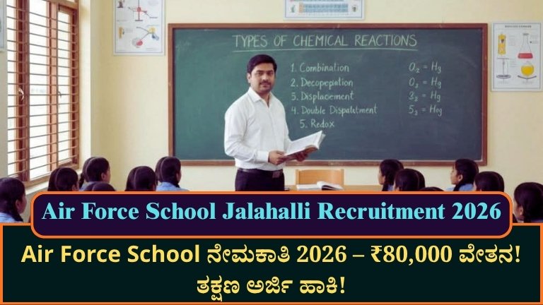Air Force School Jalahalli Recruitment 2026